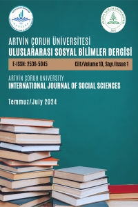 Artvin Çoruh Üniversitesi Uluslararası Sosyal Bilimler Dergisi