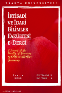 Trakya University E-Journal of the Faculty of Economics and Administrative Sciences