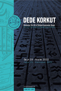 Dede Korkut Türk Dili ve Edebiyatı Araştırmaları Dergisi