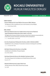 Kocaeli Üniversitesi Hukuk Fakültesi Dergisi Kapak resmi