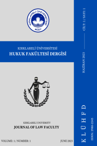 Kirklareli University Journal Of Law Faculty