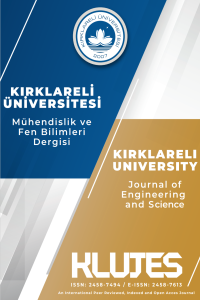 Kırklareli Üniversitesi Mühendislik ve Fen Bilimleri Dergisi