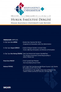 Hasan Kalyoncu Üniversitesi Hukuk Fakültesi Dergisi