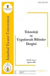 İstanbul Ticaret Üniversitesi Teknoloji ve Uygulamalı Bilimler Dergisi Kapak resmi